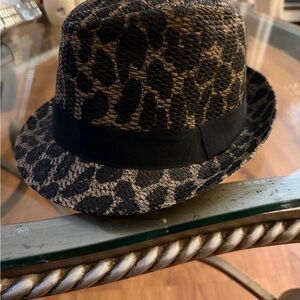 Leopard Print Fedora Hat